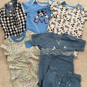 Bundle of Short Sleeved Rompers - 12-18 months
